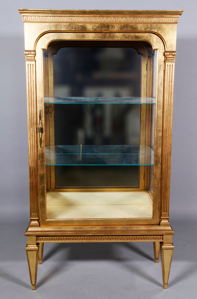 Appraisal: - th C Neo-Classical Curio Cabinet th century Neo-Classical curio