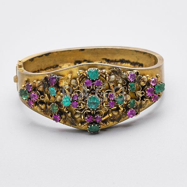 Appraisal: VICTORIAN JEWELED RENAISSANCE REVIVAL BRACELET Condition Report