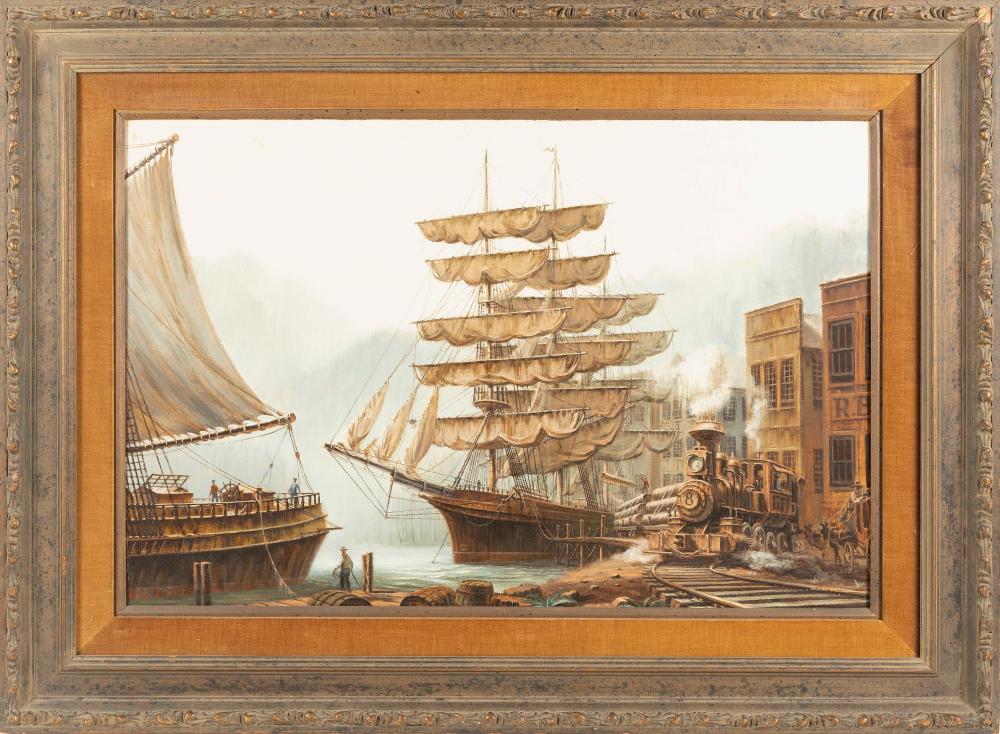 Appraisal: AMERICAN SCHOOL TH CENTURY AGE OF STEAM AND SAIL OIL