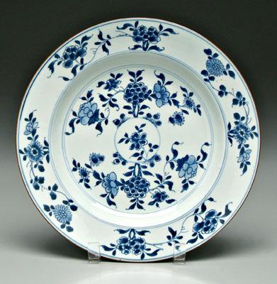 Appraisal: Chinese blue and white porcelain bowl central peony between floral