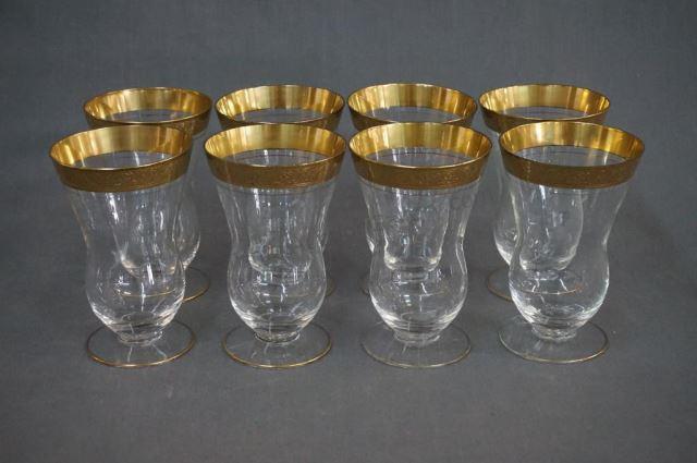 Appraisal: Tiffin Franciscan Minton Gold Rim oz Tumblers Includes - Vintage