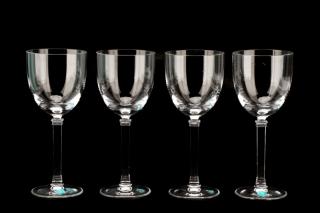 Appraisal: Set of Tiffany Hampton White Wine Glasses Tiffany Co American