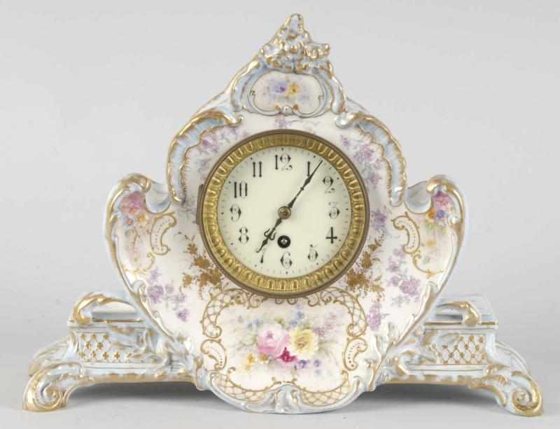 Appraisal: Royal Bonn China Clock Description With beautiful floral motif Works