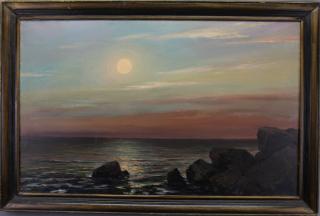 Appraisal: th C Russian Coastal Scene Signed lower right Inscription verso