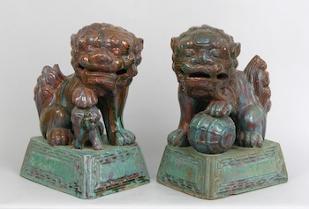 Appraisal: A Handsome Pair of Foo Dogs A handsome pair of