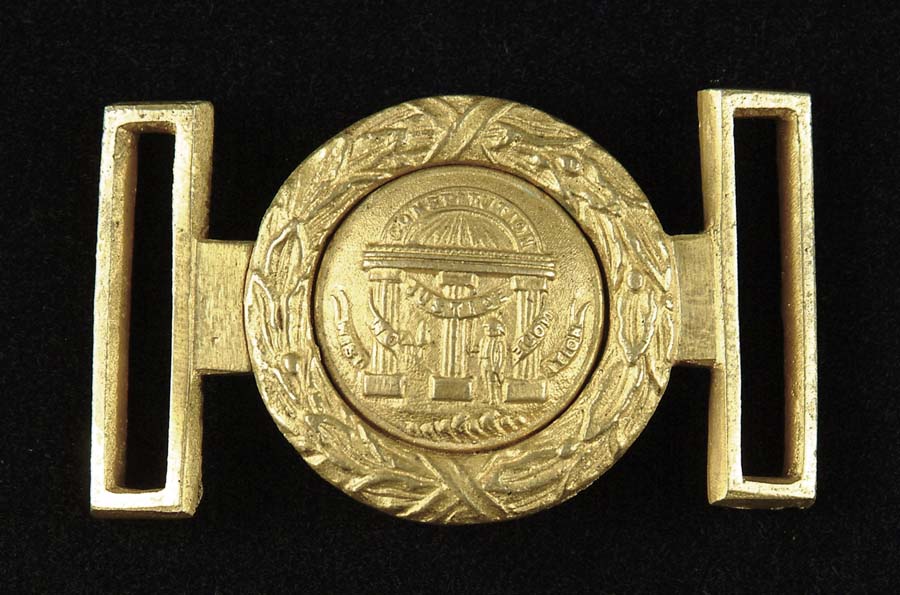 Appraisal: NEAR MINT CONDITION PIECE CONFEDERATE GEORGIA STATE SEAL BUCKLE This