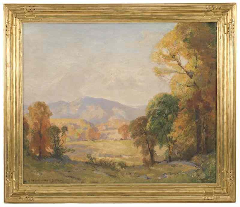 Appraisal: Frederick Ballard Williams oil paintingon masonite depicting an autumn landscape