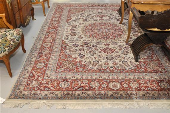 Appraisal: TABRIZ CARPET old In good condition x cm