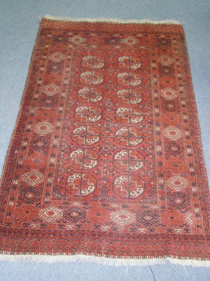 Appraisal: A Tekke rug West Turkestan cm x cm x together