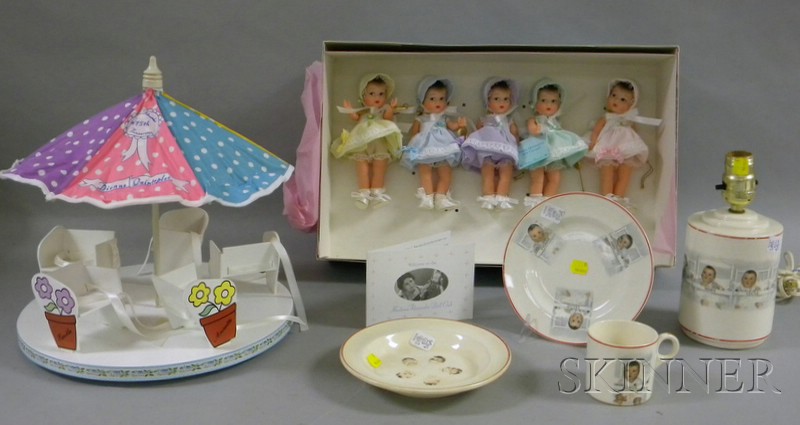 Appraisal: Dionne Quintuplets Lamp and Madame Alexander Dionne Doll and Carousel