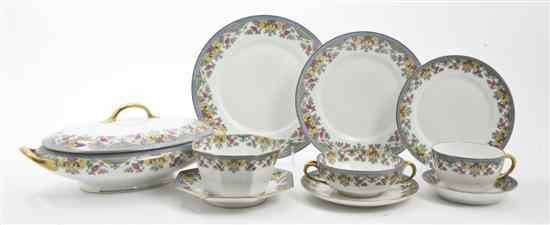 Appraisal: A Limoges Porcelain Dinner Service retailed by Marshall Field Co