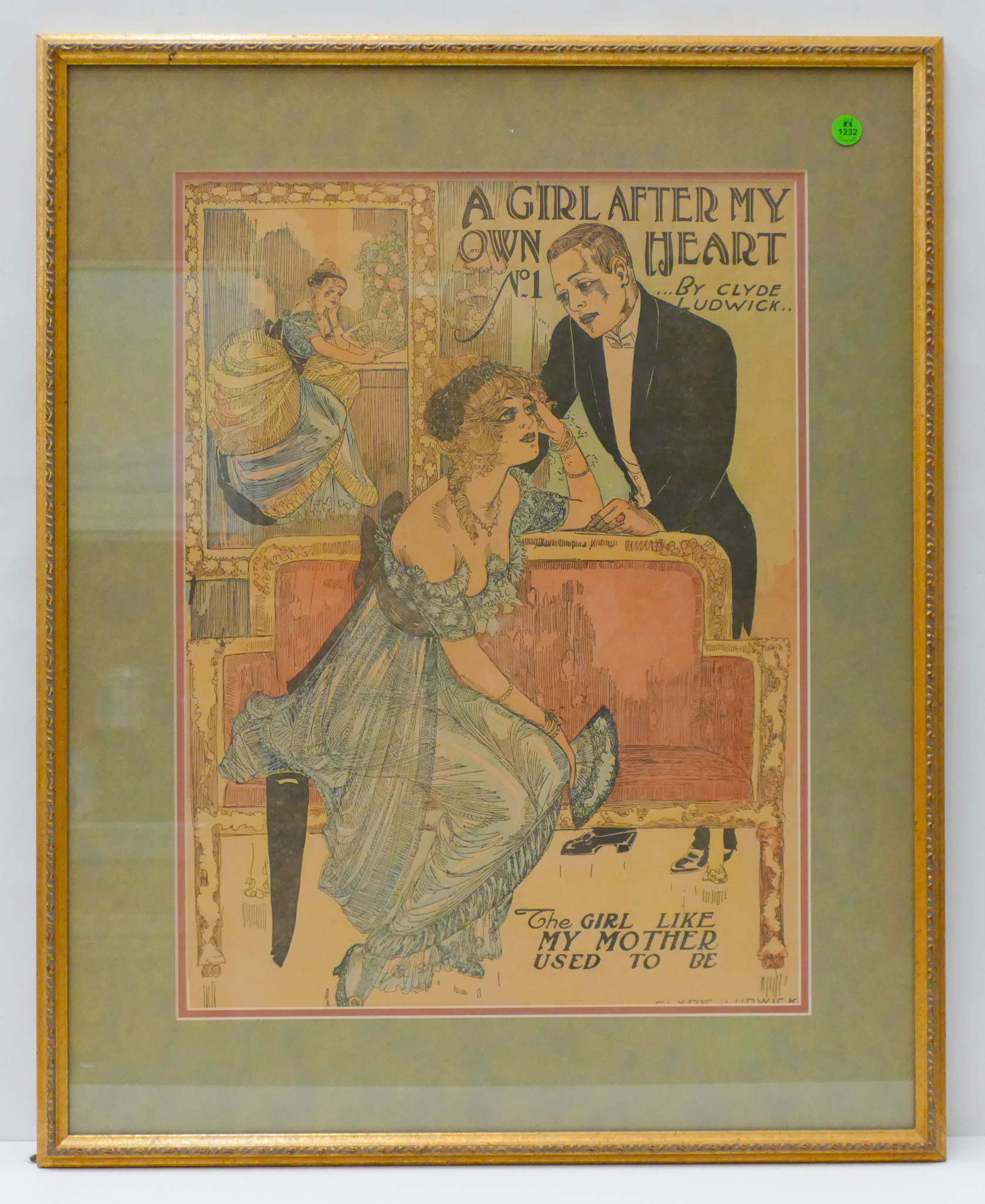 Appraisal: Antique ''A Girl After my Own Heart'' Poster Framed ''x