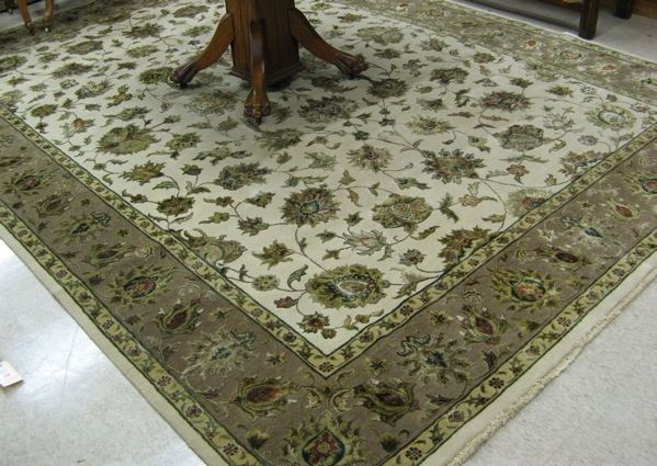 Appraisal: VERY FINE ORIENTAL SILK AND WOOL CARPET hand knotted in