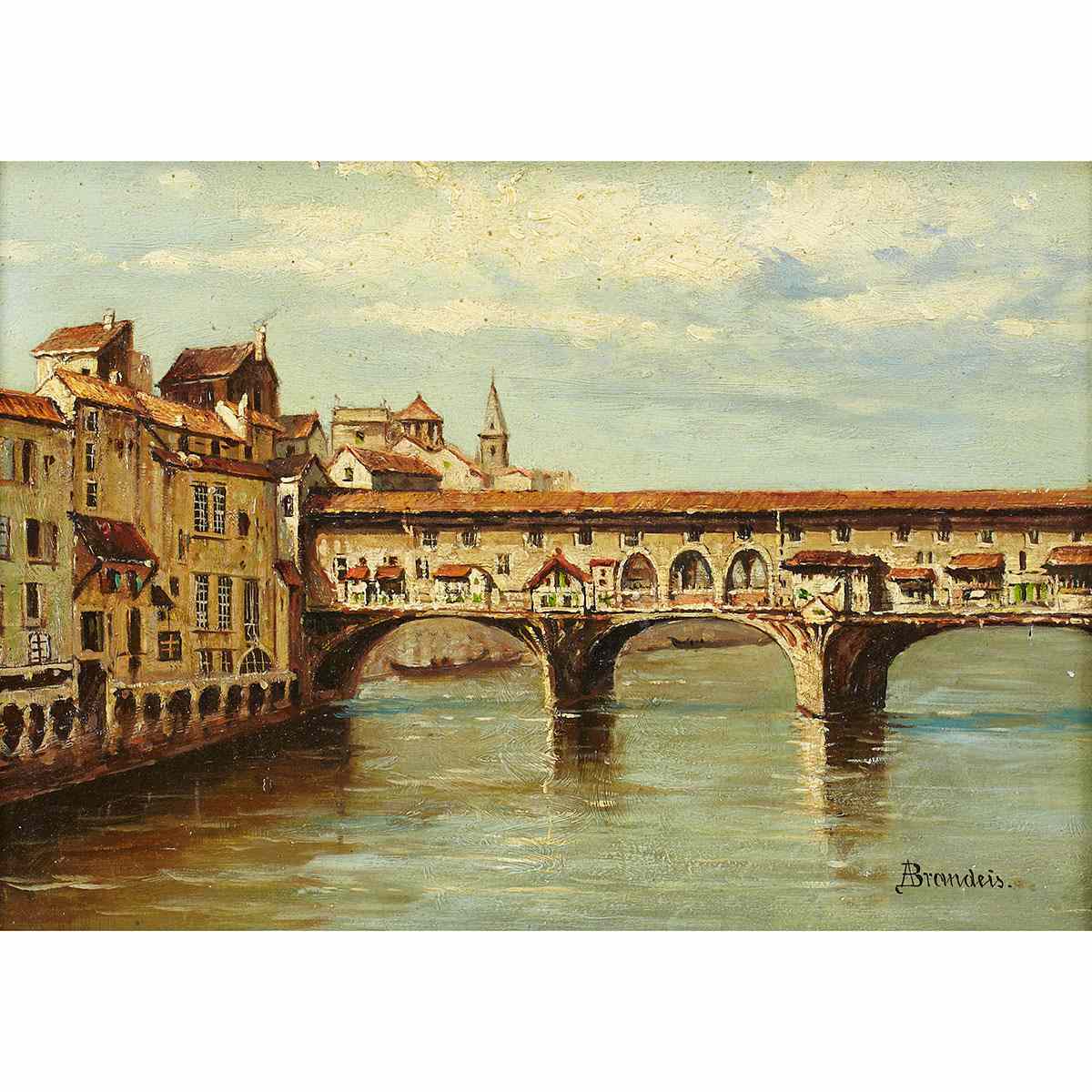 Appraisal: Antonietta Brandeis - Hungarian THE PONTE VECCHIO FLORENCE Oil on