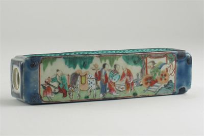 Appraisal: A Chinese rectangular cricket cage one face painted with figures