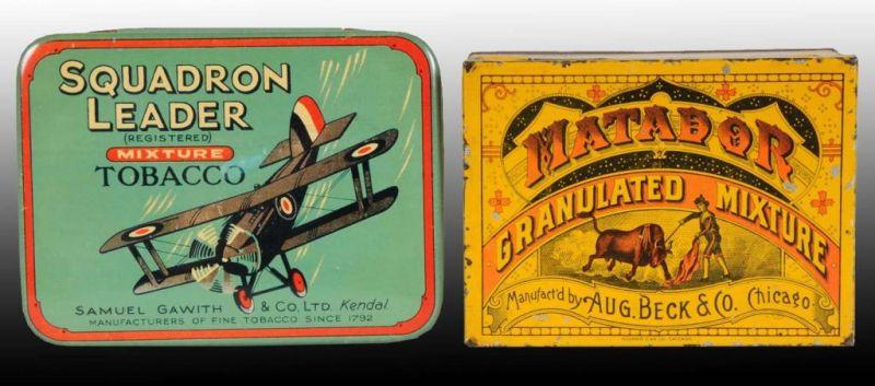 Appraisal: Lot of Tobacco Tins Description Includes one Matador square corner