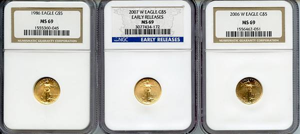 Appraisal: American Eagle Oz Including Eagle G NGC MS W Eagle