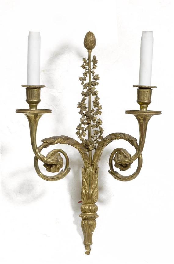 Appraisal: A SUITE OF WALL LIGHTS late Louis XVI France nd