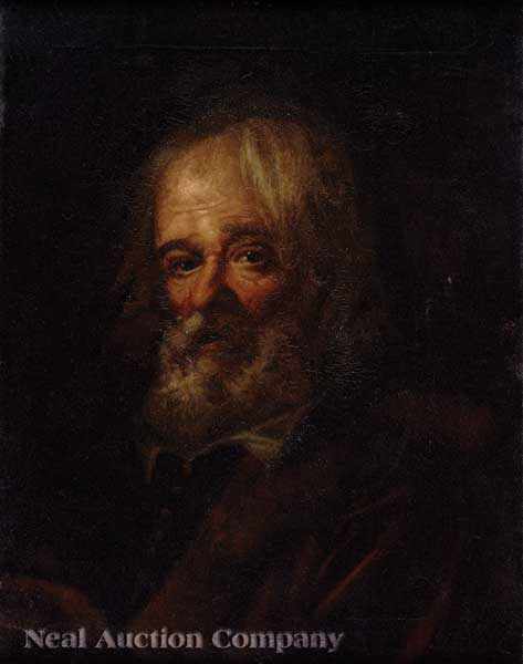 Appraisal: Italian School th c Prophet oil on canvas after Rembrandt