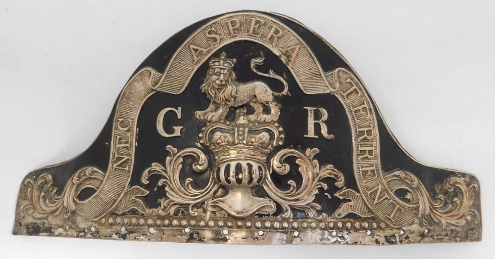 Appraisal: British Royal Warrant of Grenadier Cap Plate England C -