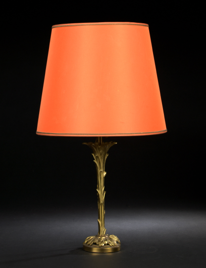 Appraisal: Good Bagues Paris Gilt-Brass Vasiform Table Lamp second quarter th