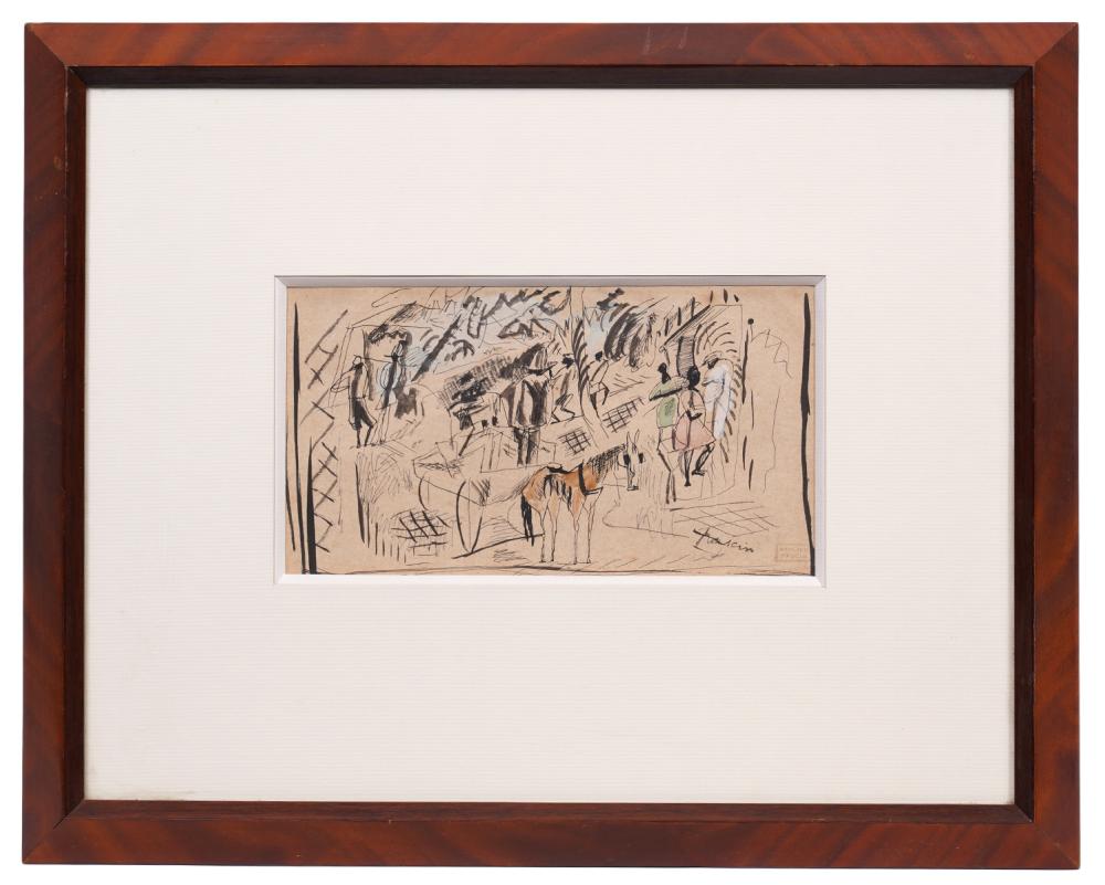 Appraisal: JULES PASCIN 'A CUBA' INK WATERCOLORJules Pascin Bulgaria - 'A