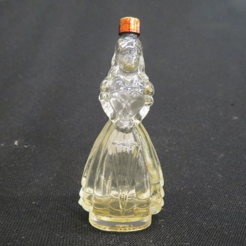 Appraisal: Figural Glass Perfume Bottle of a SouthernBelle with parasol Bab's