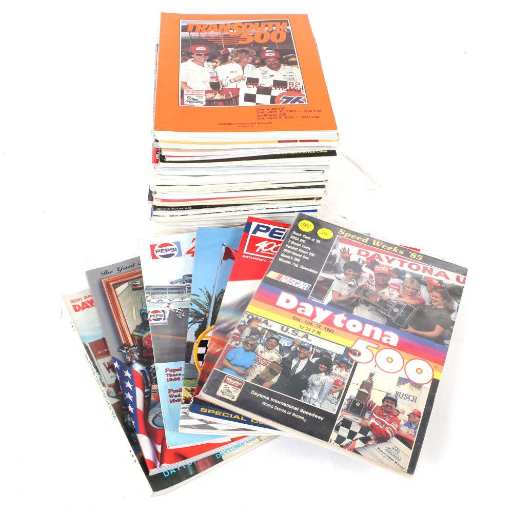 Appraisal: LOT OF NASCAR RACE PROGRAMS - Lot of NASCAR Race