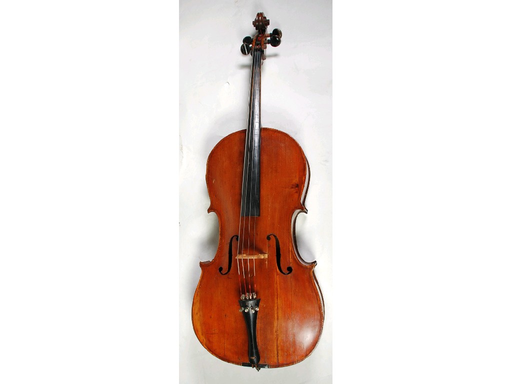 Appraisal: PRE-WAR PROBABLY CZECHOSLOVAKIAN VIOLON CELLO size showing signs of wear