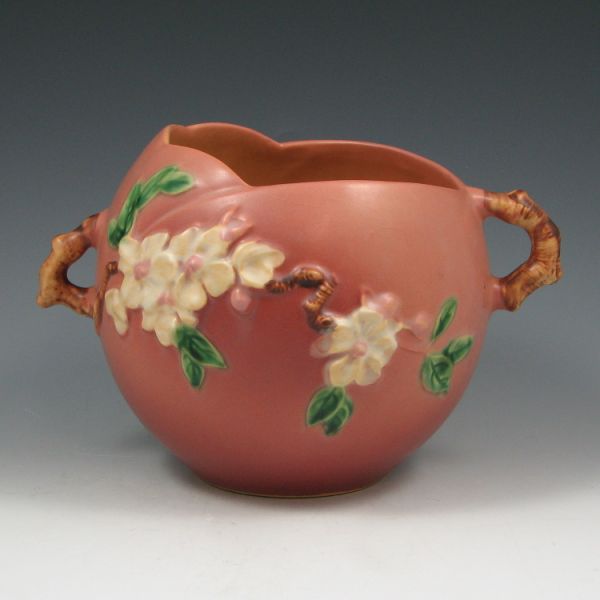 Appraisal: Roseville Apple Blossom rose bowl in pink and mauve Marked