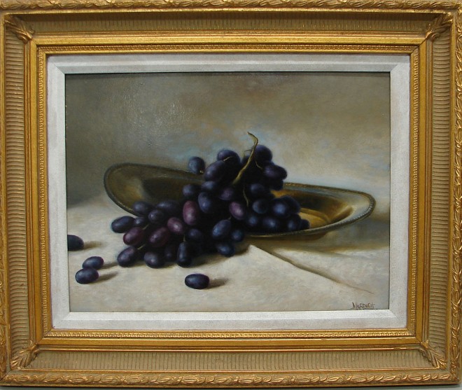 Appraisal: John Murdoch Grapes oil on board x SLR Murdoch Artist