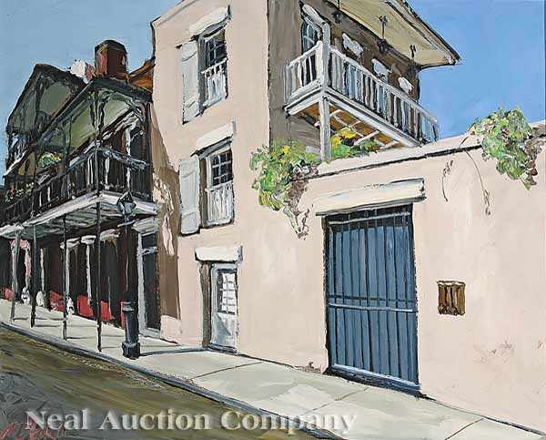 Appraisal: James Michalopoulos American New Orleans b Vieux Carr oil on