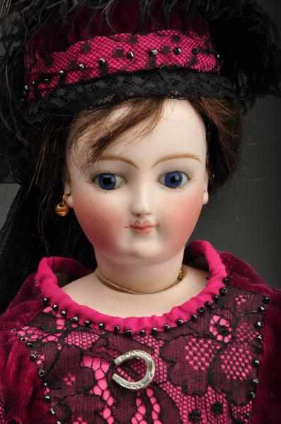 Appraisal: French Bisque Head Doll Description Bisque head on separate shoulder