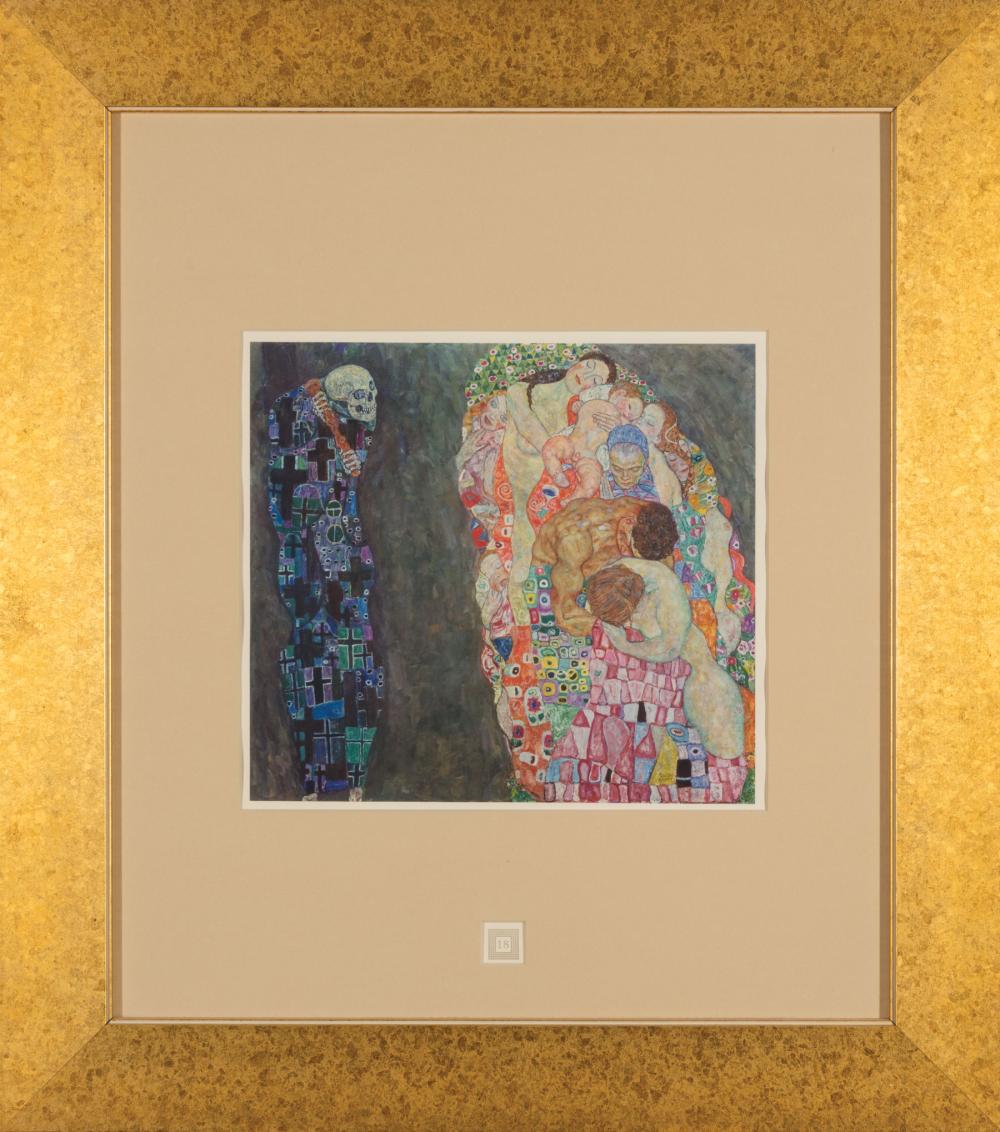 Appraisal: Gustav Klimt Austrian - Life and Death Plate collotype in