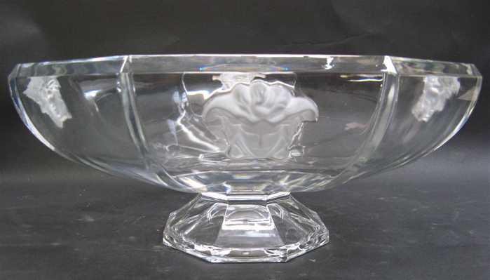 Appraisal: VERSACE ROSENTHAL CRYSTAL BOWL of octagonal shape having the medusa