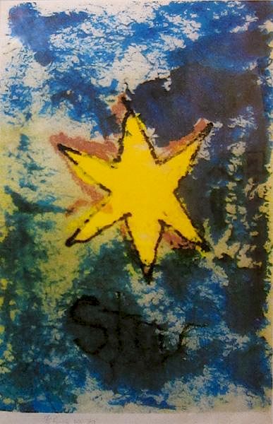 Appraisal: David Bowie Star David Bowie Star Four-color hand pulled silkscreen