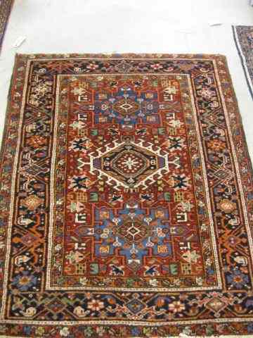 Appraisal: Hamadan Persian Handmade Rug semi-antique geometric stylized floral ' ''