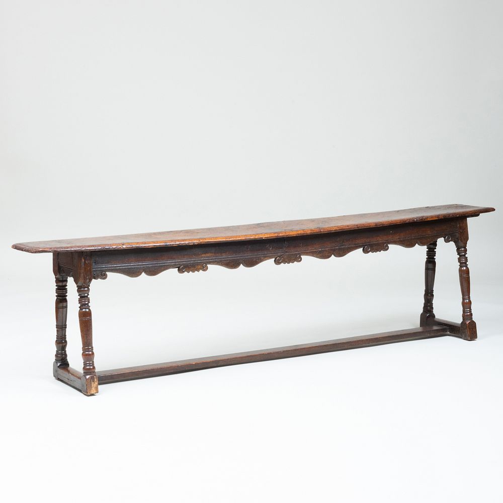 Appraisal: English Joined Oak Long Bench x ft in x in