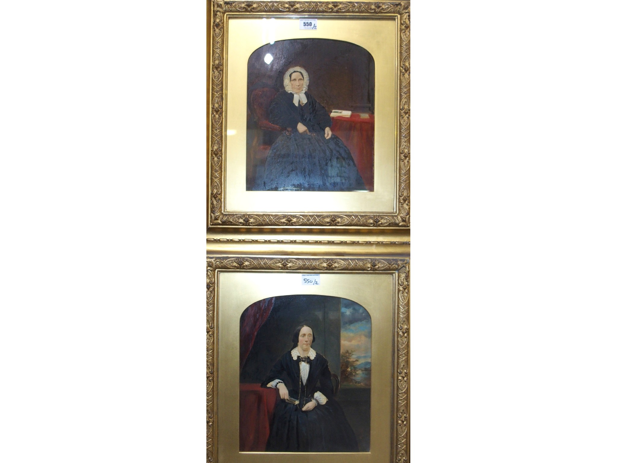 Appraisal: SCOTTISH SCHOOL th Century Portrait of a Lady painted over