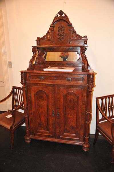 Appraisal: A LATE VICTORIAN WALNUT MIRROR BACK CHIFFONIER