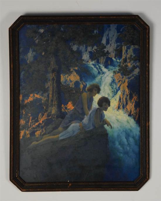 Appraisal: Maxfield Parrish Print The Waterfall in period frame some creasing