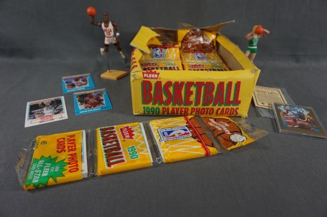 Appraisal: Includes a partial box of Fleer box of sealed basketball