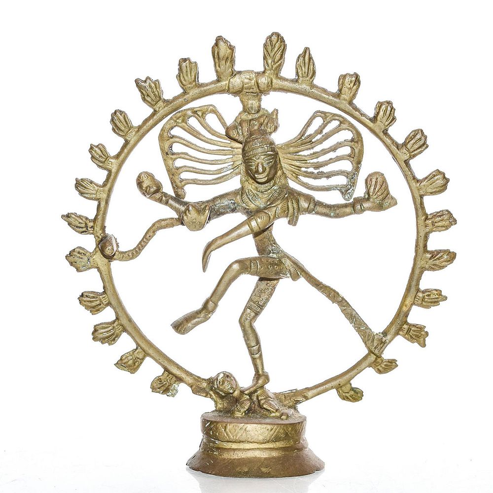 Appraisal: BRONZE ALLEGORICAL HINDU STATUE SHIVA NATARAJA DANCING The Hindu god