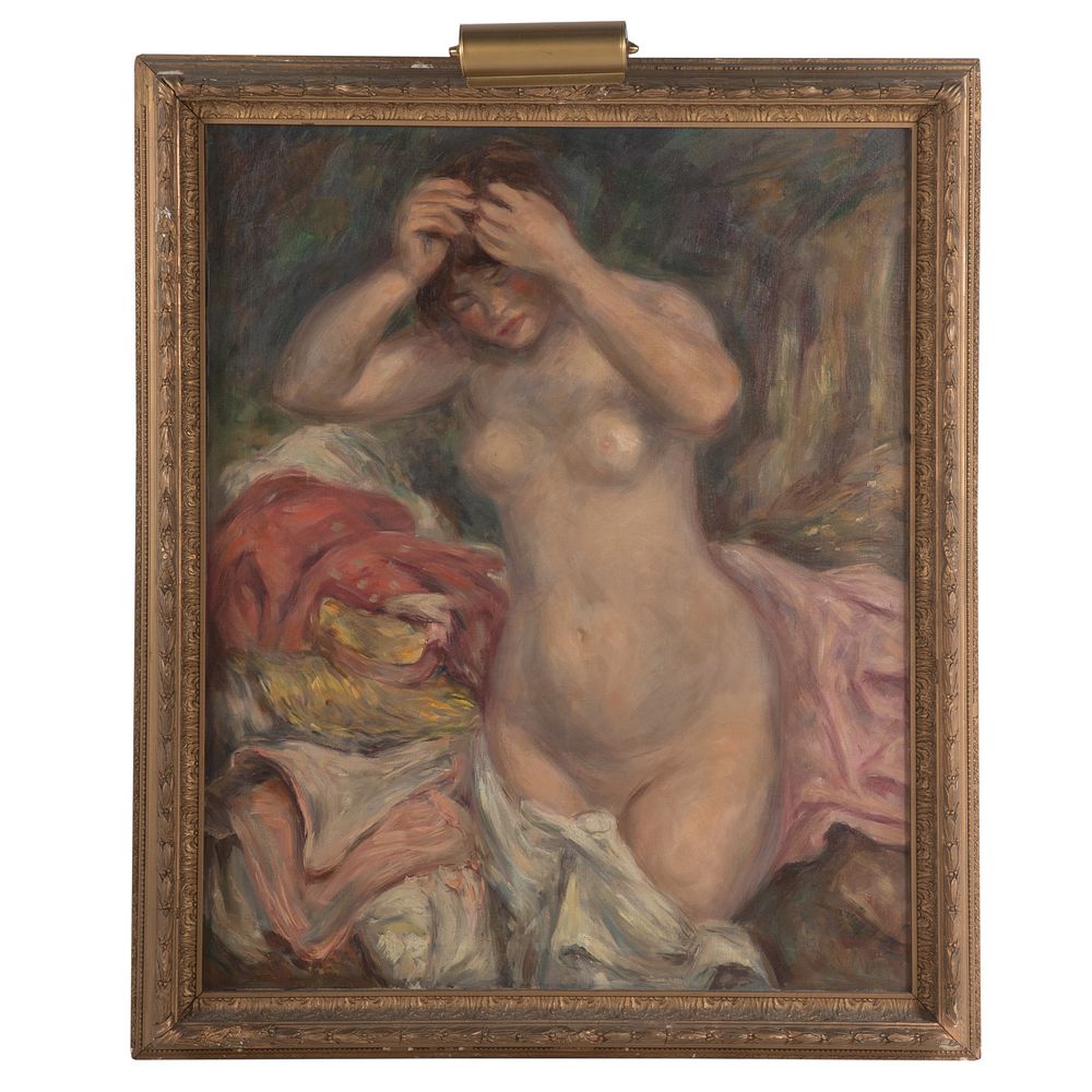 Appraisal: After Renoir Bather Arranging Her Hair oil After Pierre-Auguste Renoir