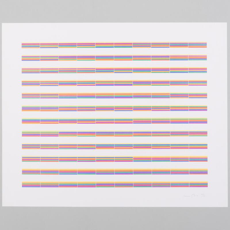 Appraisal: Laura Grisi - Stripes The set of seven lithographs in