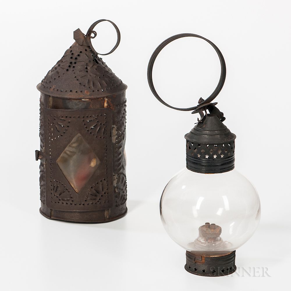 Appraisal: Two Early Lanterns Two Early Lanterns early to mid- th