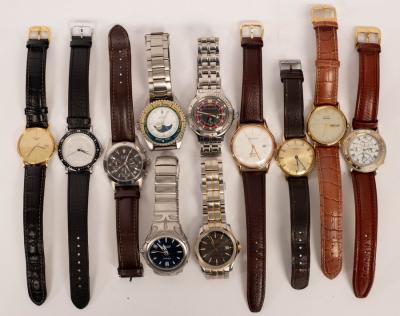 Appraisal: A gentleman's wristwatch the dial signed Longines and ten other