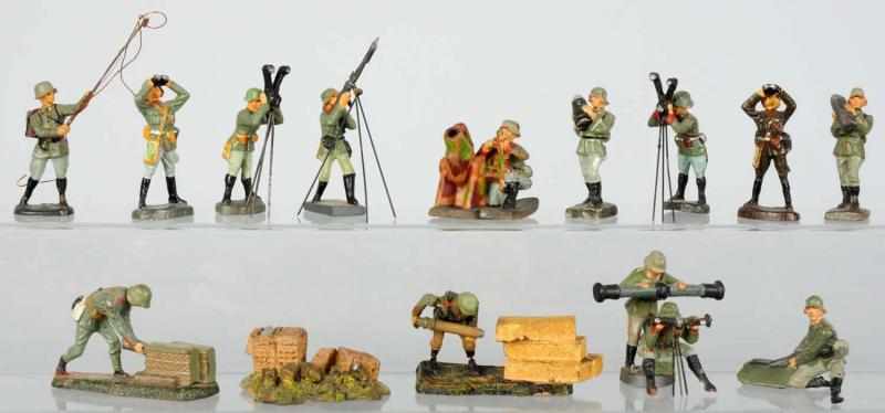 Appraisal: Lineol Elastolin Artillery Soldiers Includes approximately pieces of mostly artillery