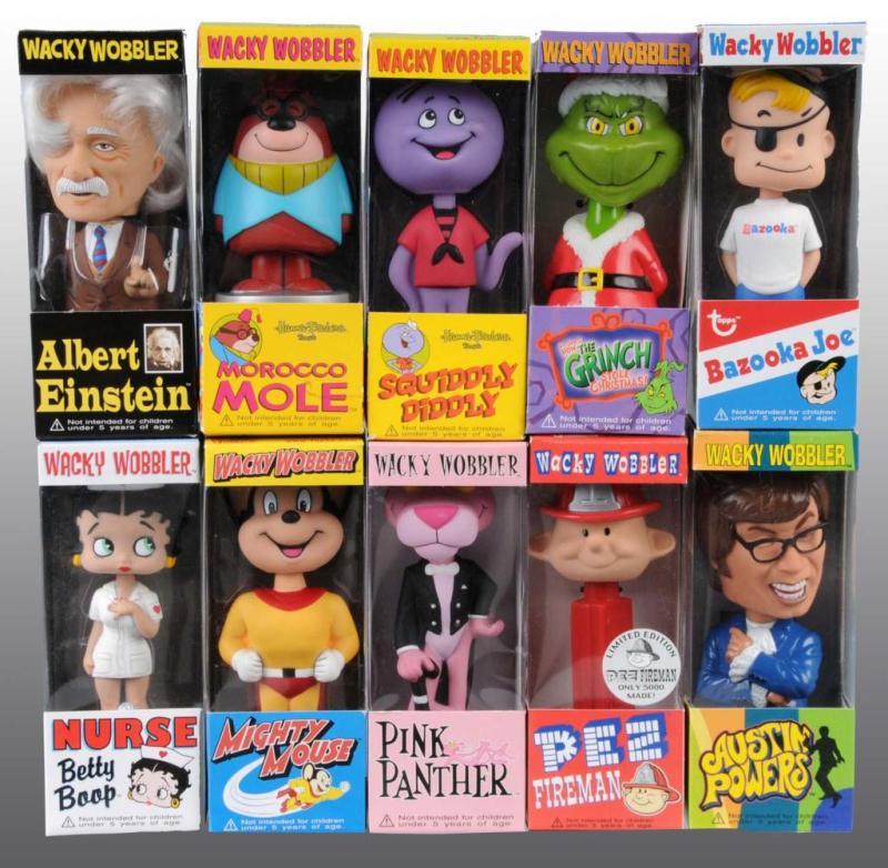 Appraisal: Lot of Contemporary Funko Wacky Wobblers Description All in original