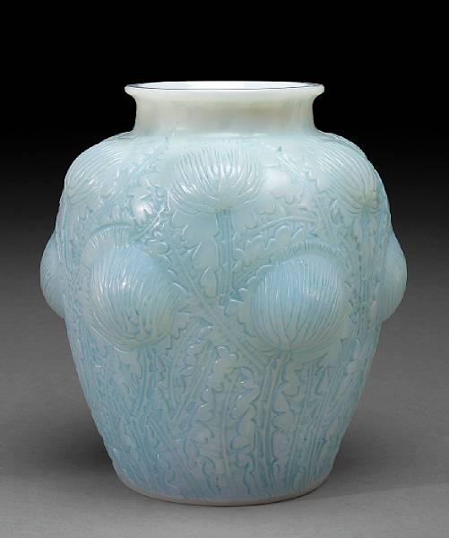 Appraisal: A Ren Lalique cased glass vase Domremy Marcilhac model introduced